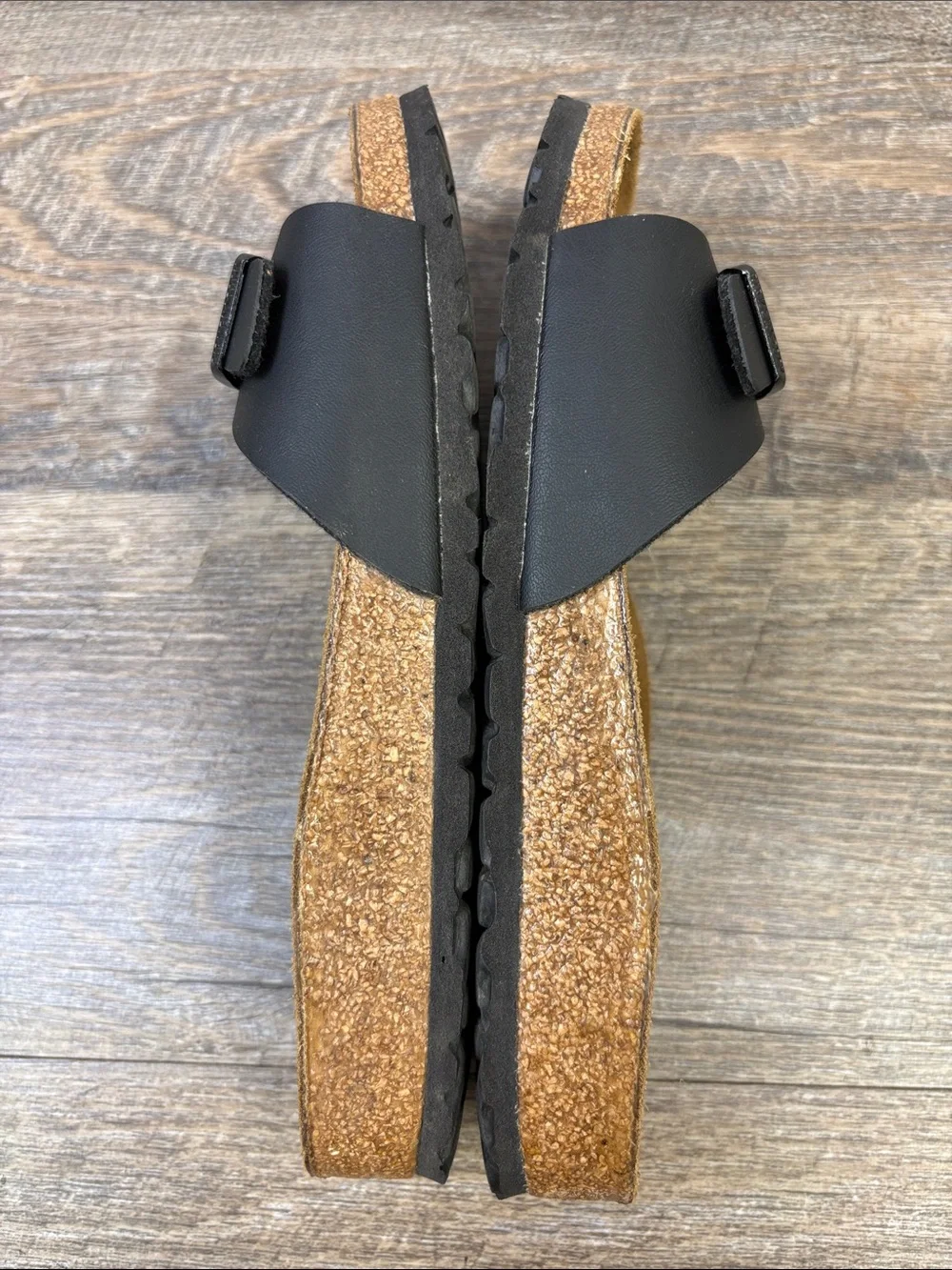 Birkenstock Madrid Black Birko-Flor One Strap Slide Sandals EU 38 US 7